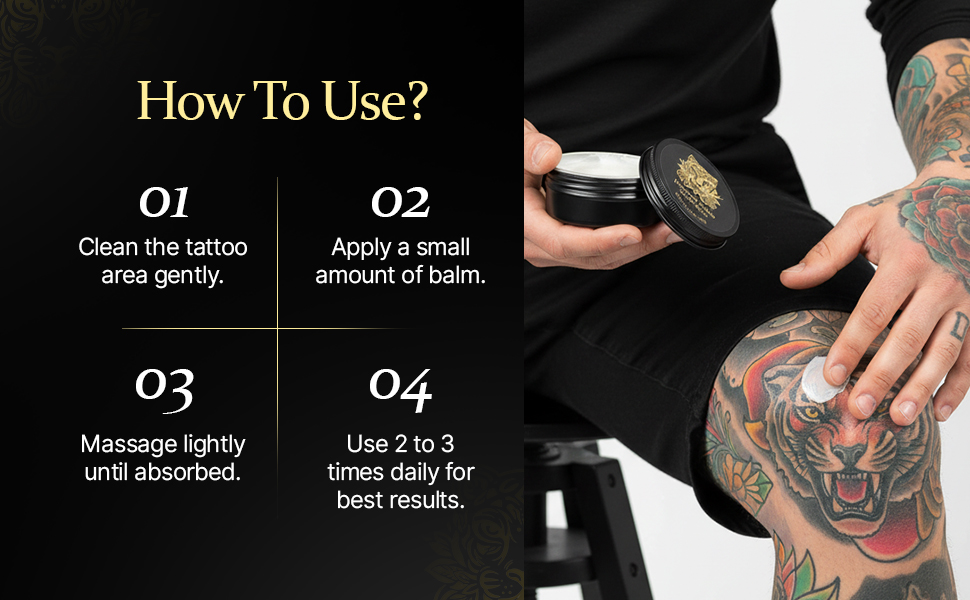 Premium Tattoo Balm A+ Content usage and before after module