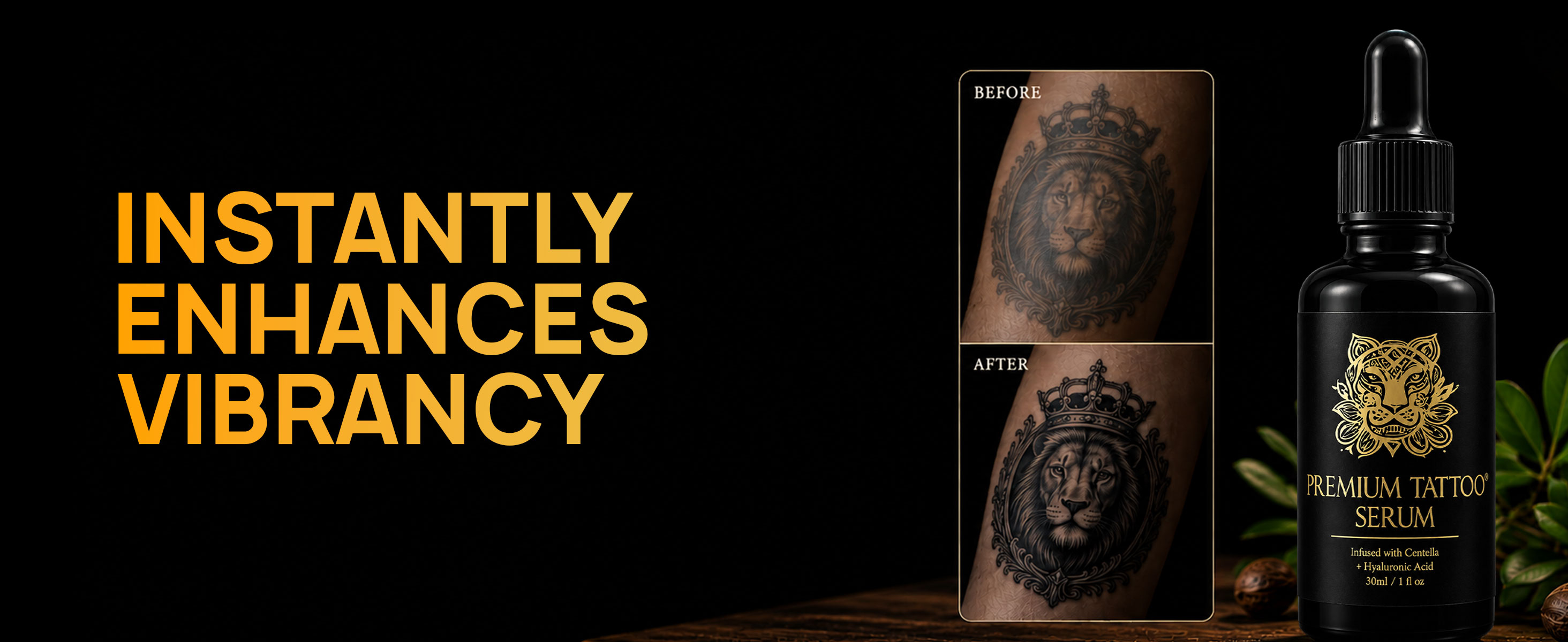 Premium Tattoo Serum A+ Content vibrancy and lifestyle module