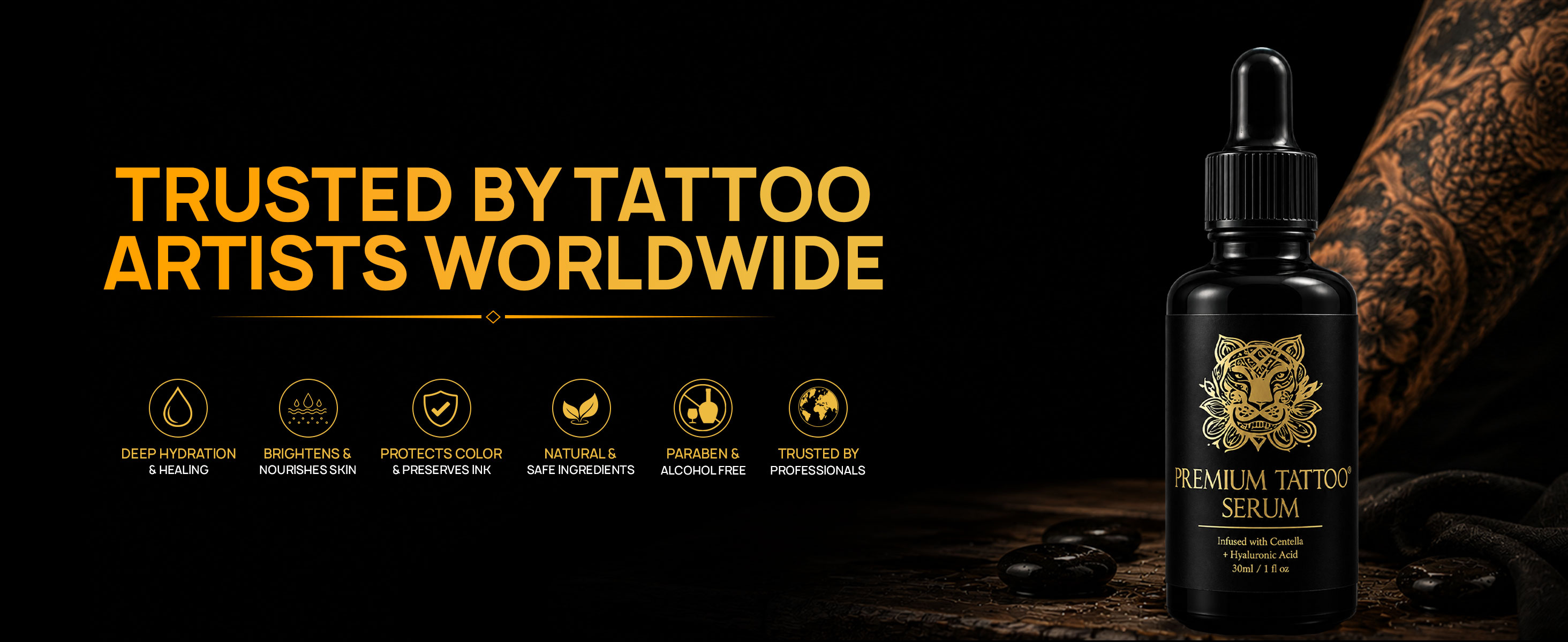 Premium Tattoo Serum A+ Content trust and professional use module