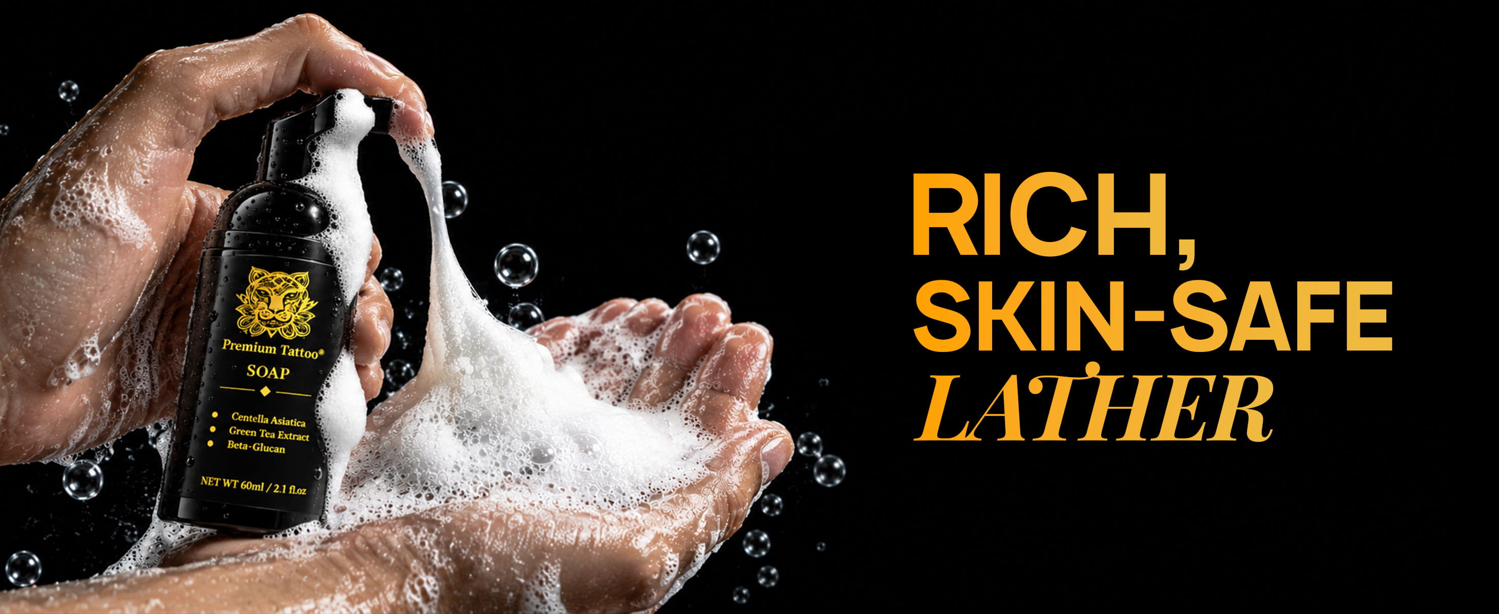 Premium Tattoo Soap A+ Content rich skin-safe lather module